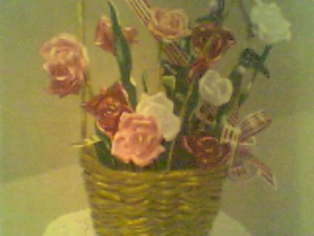 gorbeille de fleurs en sucre